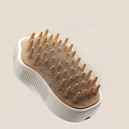 3-in-1 Electric Pet Grooming Brush with Steam and Spray Function for Cats and Dogs - Hair Removal and Massage Comb