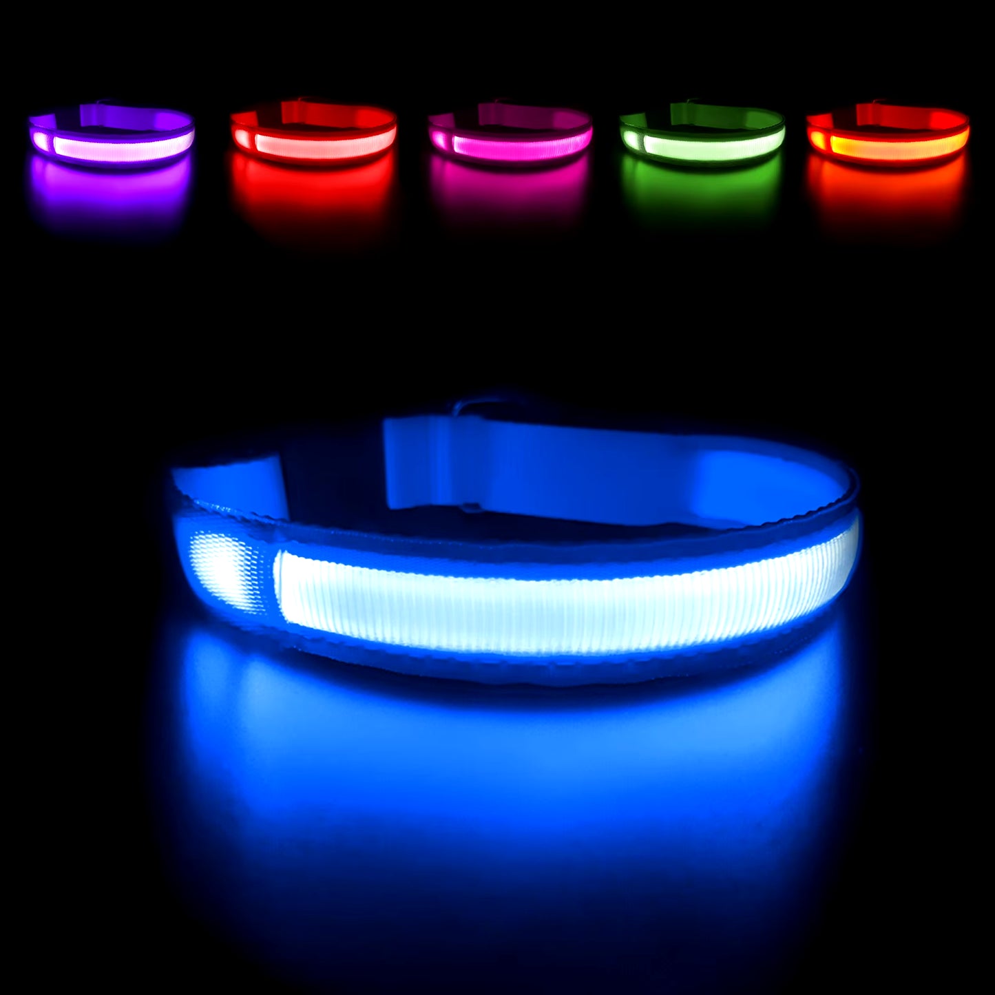 LED Dog Collar - Waterproof Luminous Safety Accessory with Flashing Light Feature