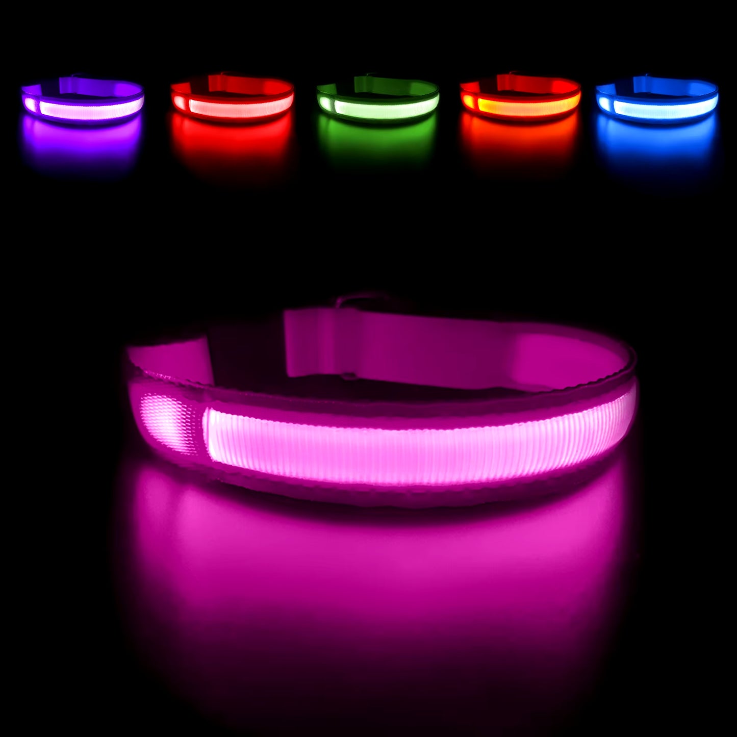 LED Dog Collar - Waterproof Luminous Safety Accessory with Flashing Light Feature