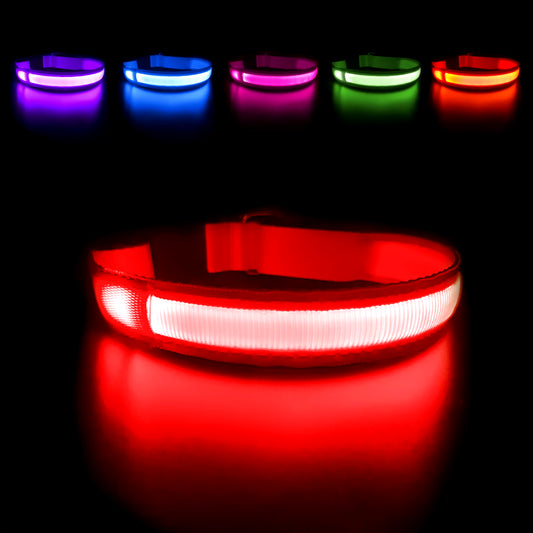 LED Dog Collar - Waterproof Luminous Safety Accessory with Flashing Light Feature