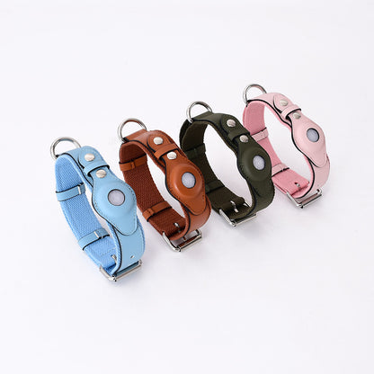 Leather Protective Cover for Airtag Pet Collar Tracker