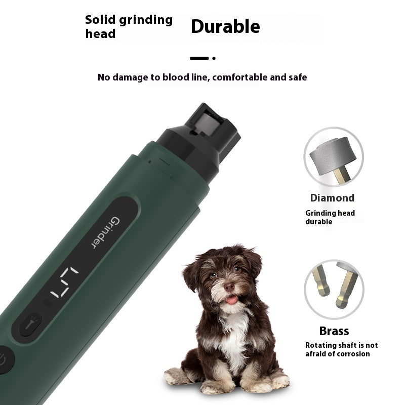 Electric Dog Nail Grinder and Cat Nail Trimmer - Rechargeable, Super Quiet with 5-Speed Settings for All Sizes of Pets